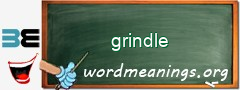 WordMeaning blackboard for grindle